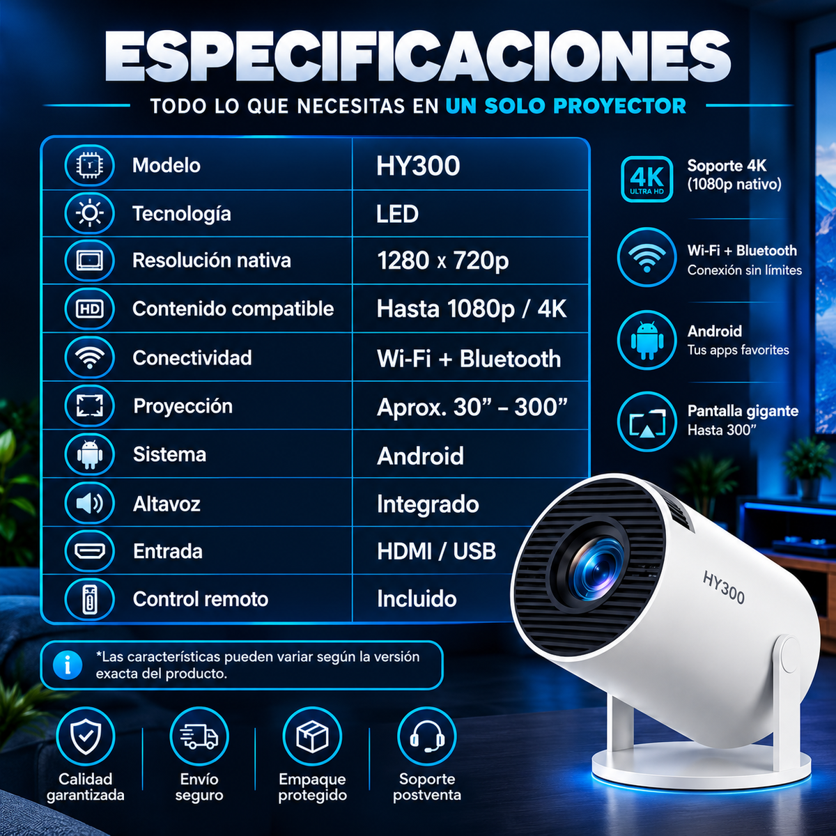 Proyector Hy300