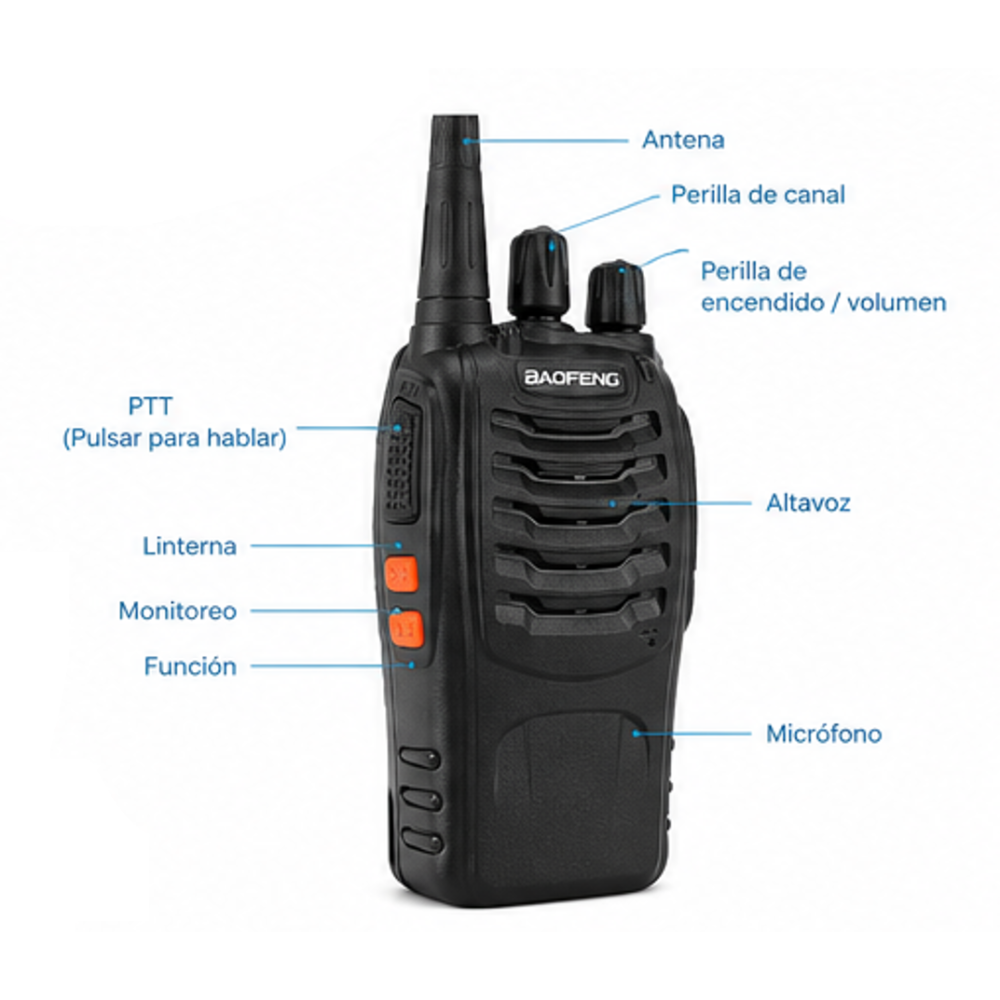 Radio Walkie Talkie One Pixel Bf888s Uh
